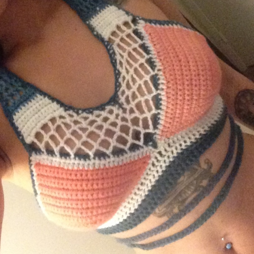 Dream catcher crochet halter crop top